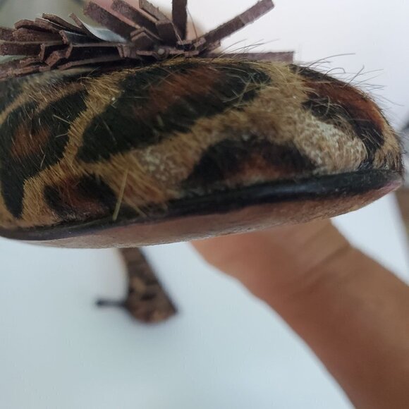 Circa Joan And David Leopard Calf Hair Kitten Heel Pumps Size 7M - Picture 7 of 9